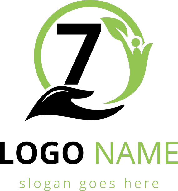 字母7保健标志设计字母带安全图片下载