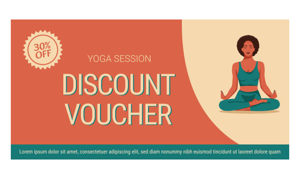 瑜伽折扣券图片下载