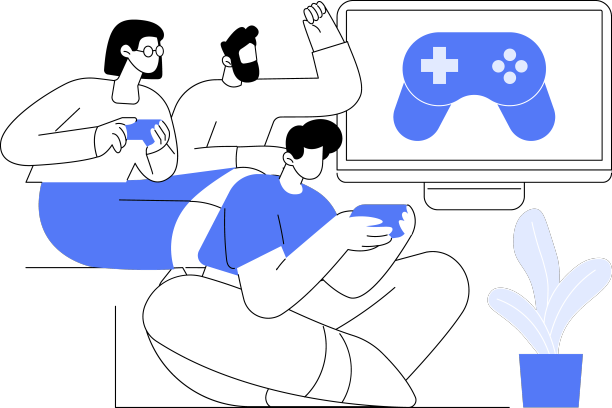 电子游戏休息室孤立的卡通图片下载