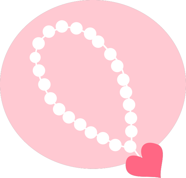 可爱的粉色心形项链图片下载