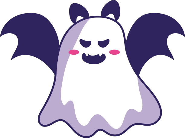 万圣节带翅膀的卡哇伊鬼图片下载