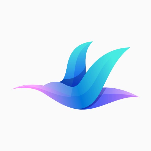 矢量插图蜂鸟梯度彩色风格图片下载