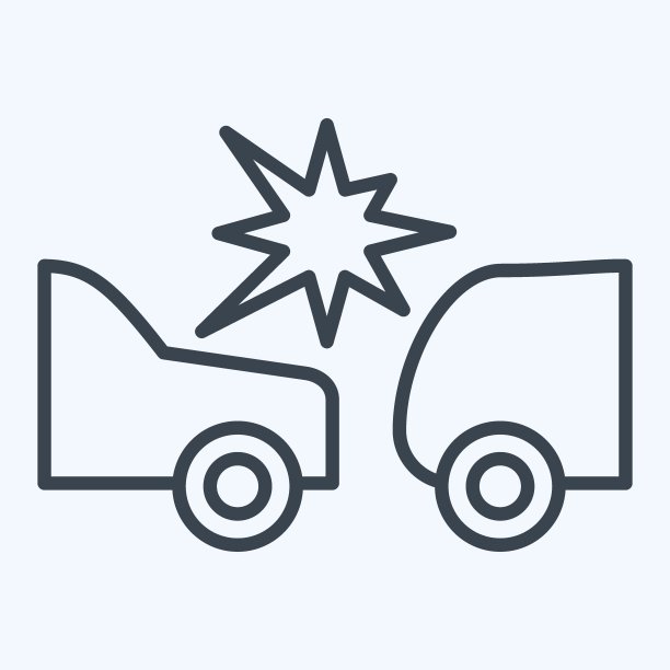 图标的事故。与汽车有关，汽车的符号。行风格。简单的设计可编辑。简单的说明图片下载