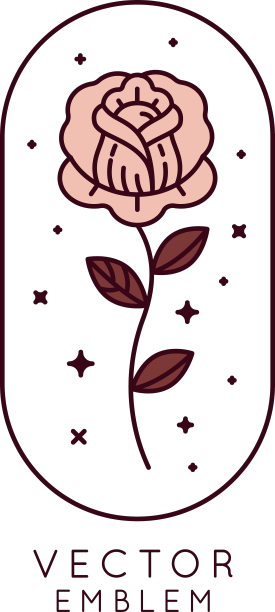 和标志设计模板在复古线条简单图片下载