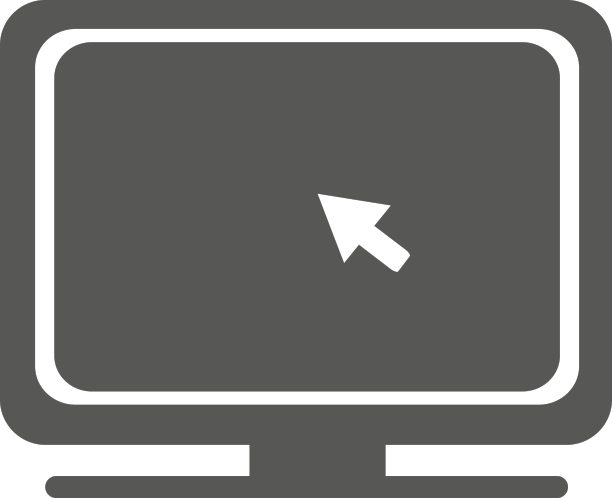带有光标图标的桌面监视器图片下载