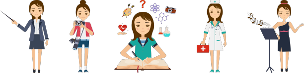 不同职业的幸福女人性格图片下载