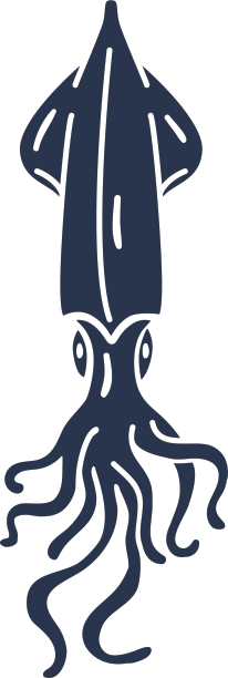 墨鱼软体动物剪影图片下载