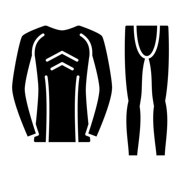保暖内衣固体图标，冬季服装概念，裤子和长袖标志在白色背景，保暖内衣集图标在字形移动网页设计。矢量图形。图片下载