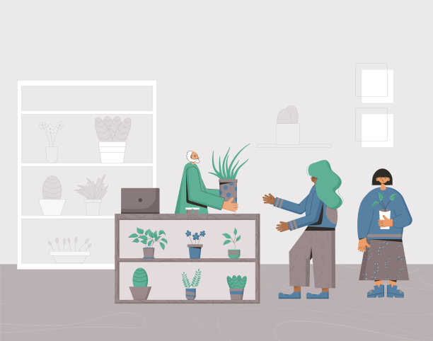 植物的爱人。有室内花盆的人图片下载