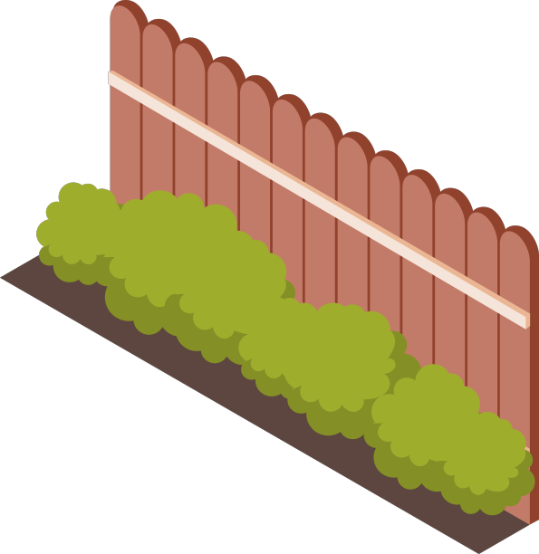 等距花园栅栏概念图片下载