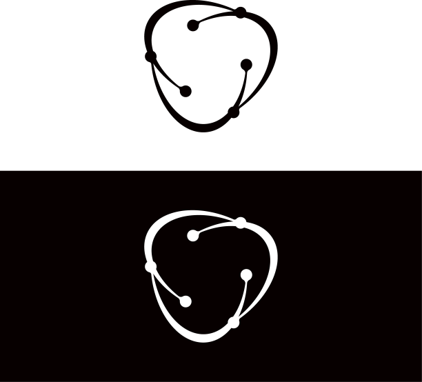 黑白圆标志模板设计图片下载