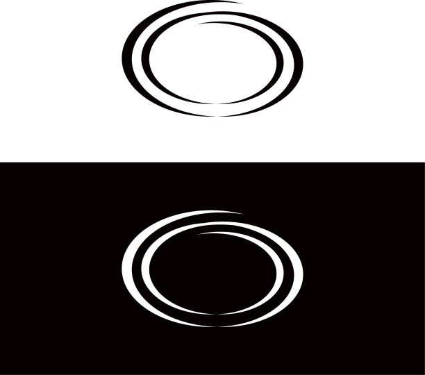 黑白圆标志模板设计图片下载