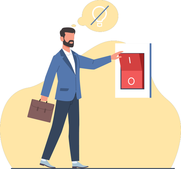 省电工人关掉断路器图片下载