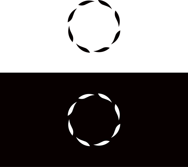 黑白圆标志模板设计图片下载