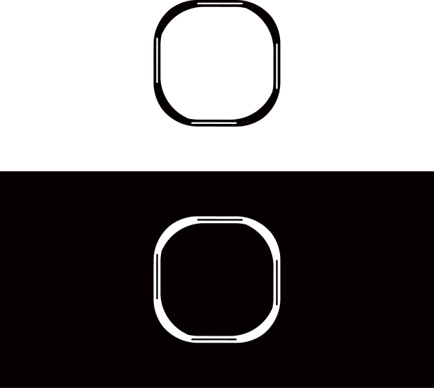 黑白圆标志模板设计图片下载