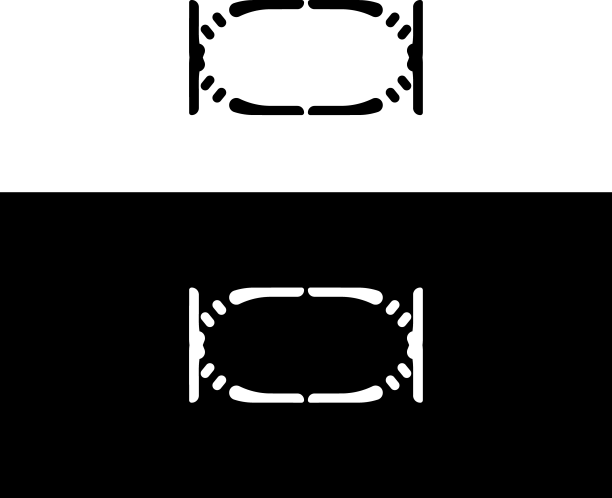 黑白圆标志模板设计图片下载