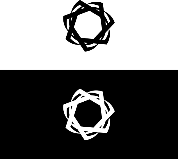 黑白圆标志模板设计图片下载