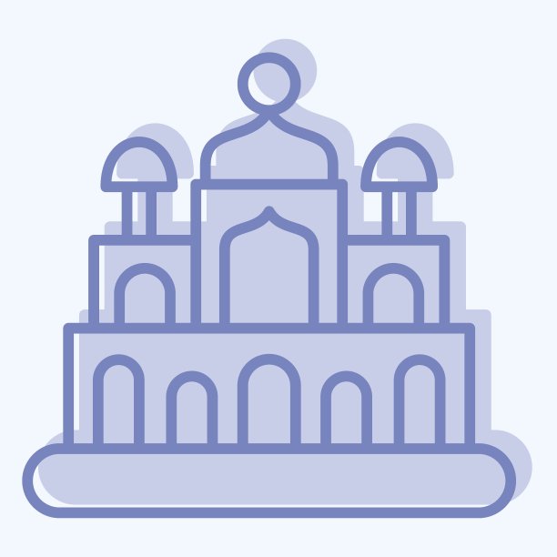 新德里图标。与大写符号有关。双音风格。简单的设计可编辑。简单的说明图片下载