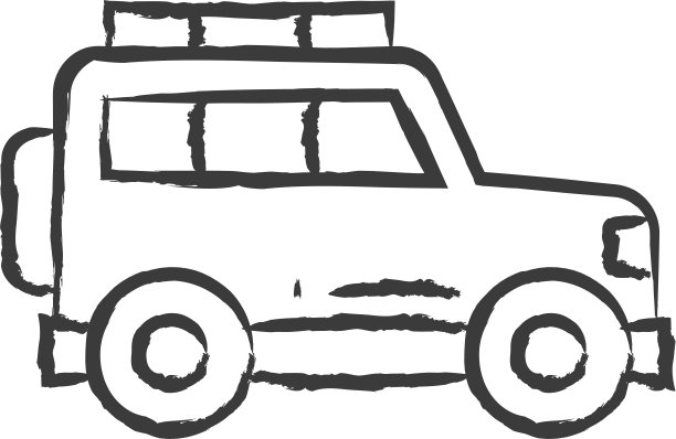 卡车手绘矢量插图图片下载