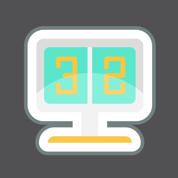 贴纸的分数。与棒球有关的符号。简单的设计可编辑。简单的说明图片下载