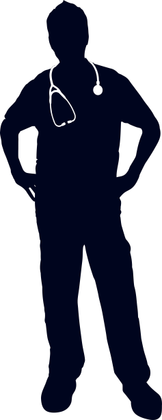 医生双手放在腰部轮廓图片下载