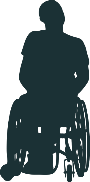 残疾人剪影图片下载