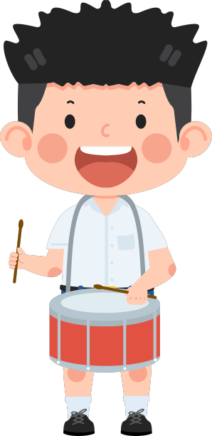 小男孩在打鼓图片下载