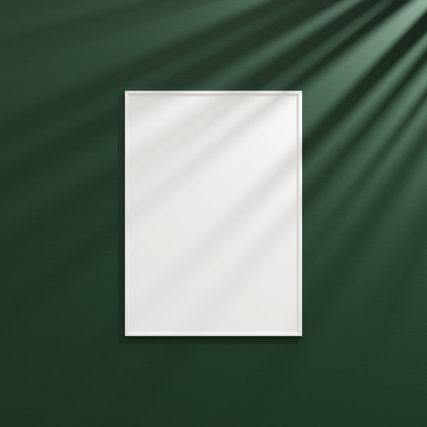 暗墙上挂框模型图片下载