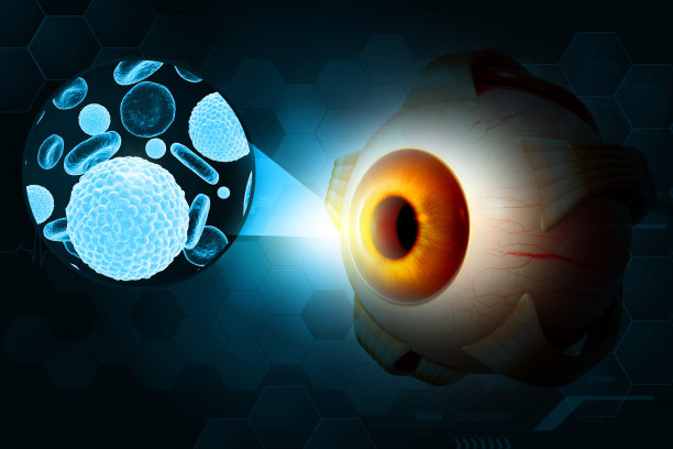 人眼病毒感染的概念图片下载