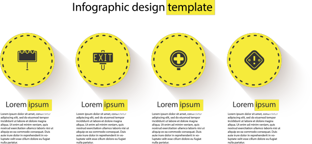 设置有灯的广告牌，医院的消防出口图片下载
