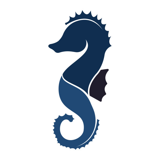 海马矢量标志设计。图片下载