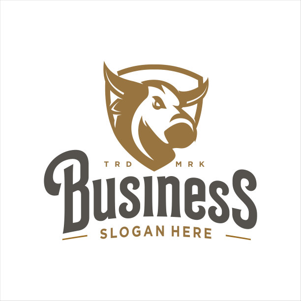 带有盾牌图案的水牛或牛头图片下载