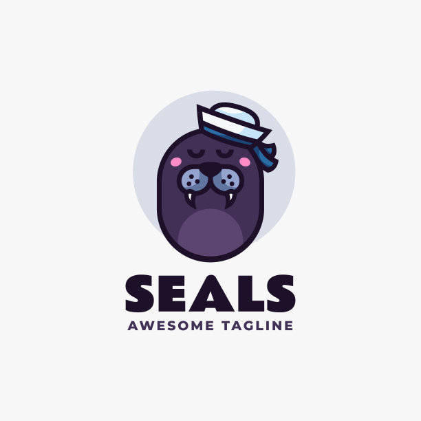 矢量插图印章吉祥物卡通风格。图片下载