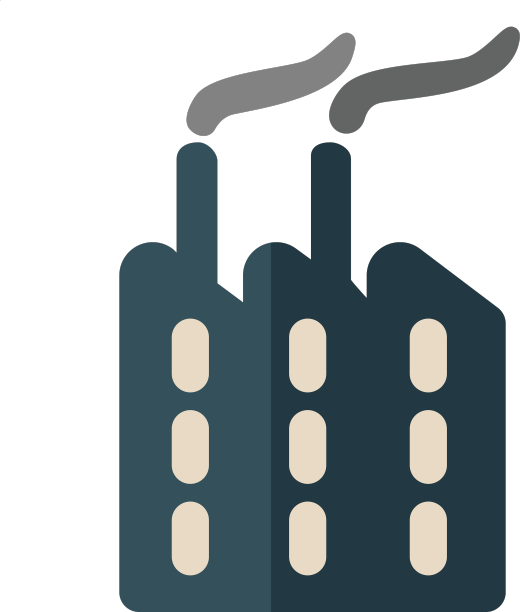 工厂烟囱经济图片下载