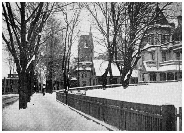 汉普顿县，马萨诸塞州:斯普林菲尔德，栗子街的古董图像图片下载