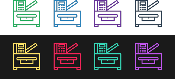 设置联机办公多功能打印机复印机图片下载