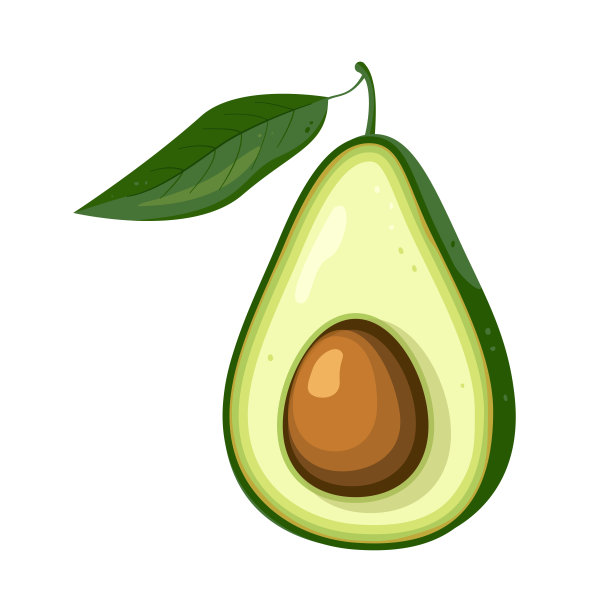 白色背景上孤立的鳄梨。有机图片下载