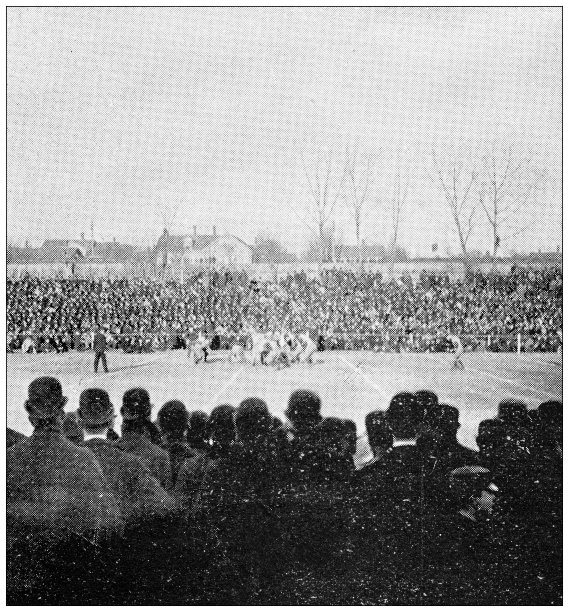 汉普顿县，马萨诸塞州的古董图像:斯普林菲尔德，美式足球比赛图片下载