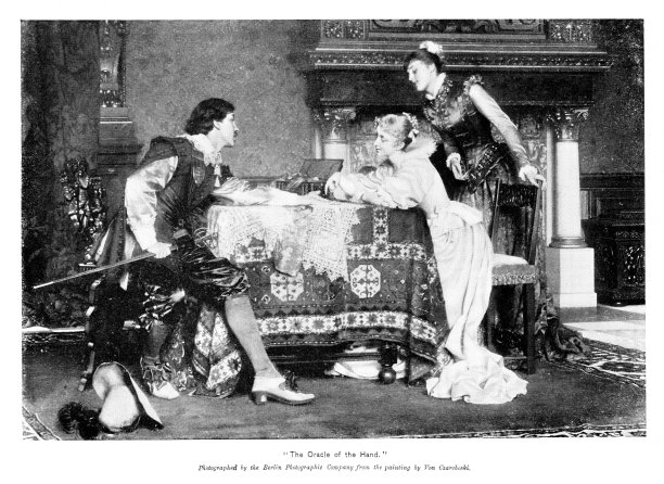 艺术家Von Czarchoski的《手谕》中的一个看手相的人，艺术史图片下载