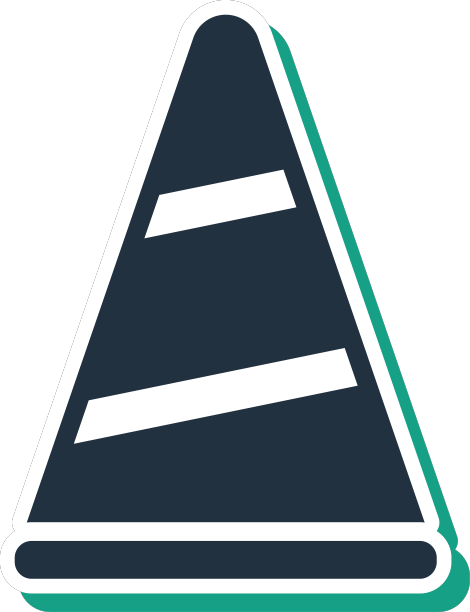 蓝色聚会帽图标孤立在绿色背景图片下载