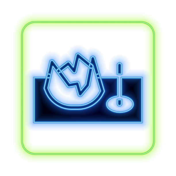 发光的霓虹灯自行车在街道坡道图标孤立图片下载