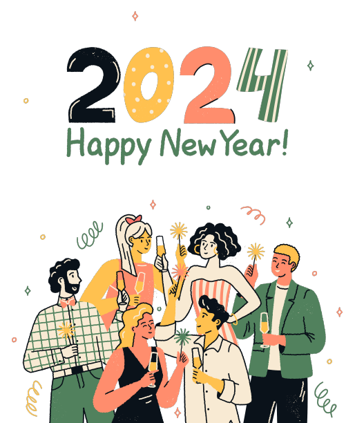 2024年新年快乐祝福语和图片下载