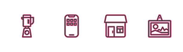 设置线搅拌机的房子移动应用程序和图片图片下载