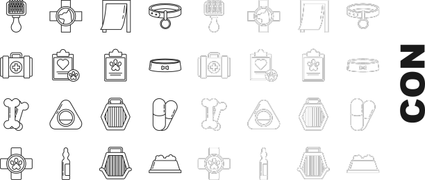 设置宠物食品碗狗和宠物药丸门图片下载