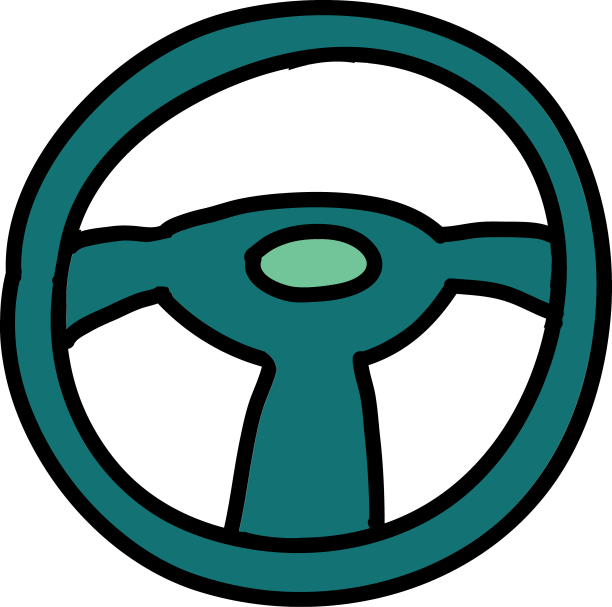 简单可爱的交通涂鸦套装图片下载