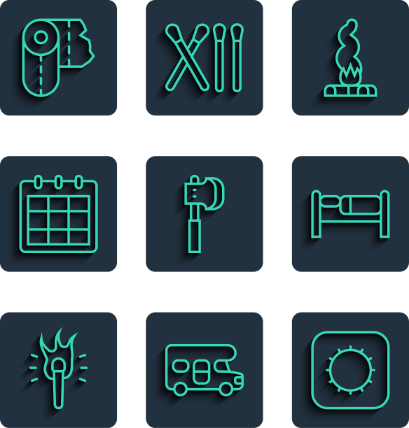 设置线火炬火焰rv房车太阳图片下载