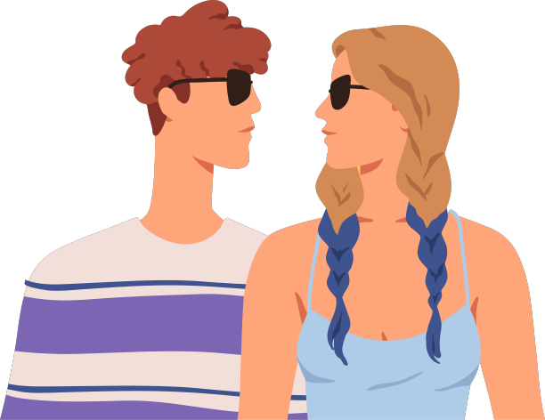 一对戴着墨镜的年轻夫妇图片下载