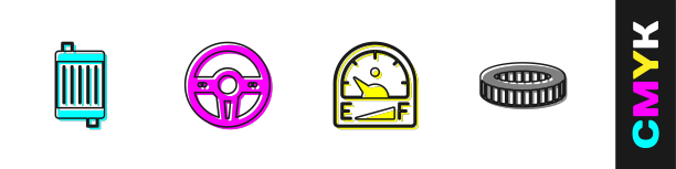 设置汽车散热器冷却系统方向盘图片下载