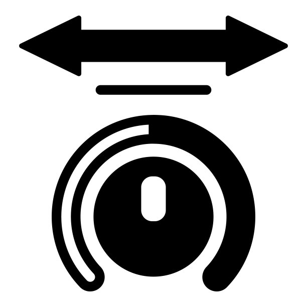 声音平衡与箭头固体图标，声音设计概念，音频音量平衡矢量标志在白色背景，字形风格图标移动概念网页设计。矢量图形。图片下载