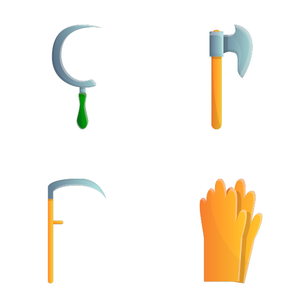 庭院工作图标集卡通花园图片下载